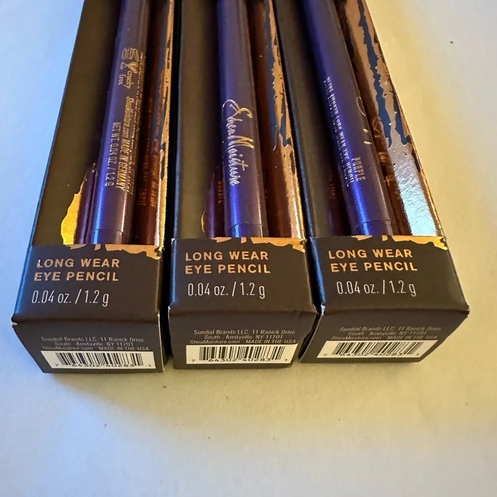 Lot of 3 - purple ultra smooth long wear eye pencil brand new Shea Moisture
